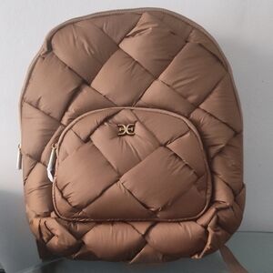 Sam Edelman Quilted Brown Backpack